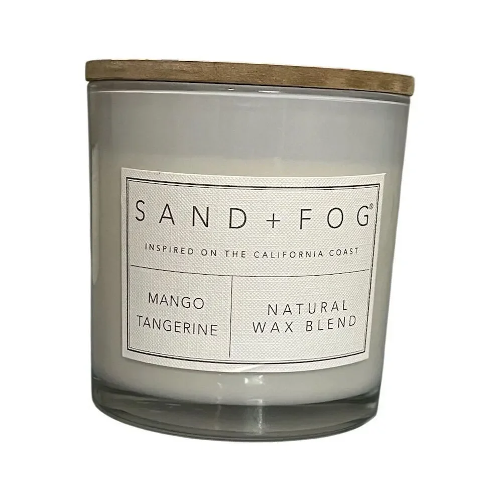 Sand + Fog Mango Tangerine Scented Candle Large 3-Wick 21 oz Relaxing Sweet Cozy